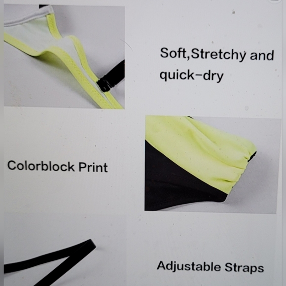 NWT EXTREME SEXY PUSH UP BIKINI NEON RUCHED DETAIL XL OR XXL SWIM SUIT BATHING - Picture 3 of 13